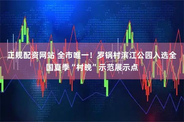 正规配资网站 全市唯一！罗锅村滨江公园入选全国夏季“村晚”示范展示点